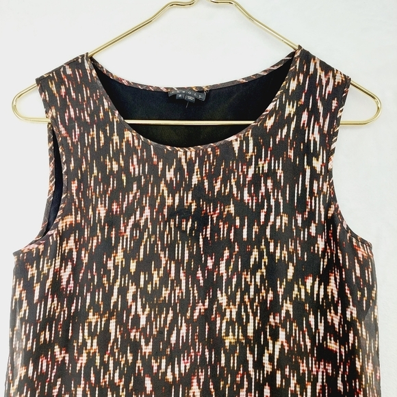 Theory Rikina Flame Silk Chiffon High Low Sleeveless Ruffle Flowy Mini Dress P48 - Picture 3 of 9